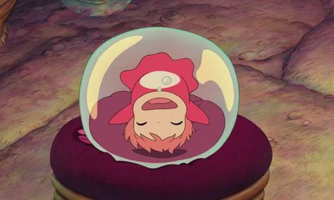 Ponyo In A Jar, Ponyo In Bubble, Ponyo Fish Form, Ponyo Screen Caps, Ponyo Illustration, Ponyo Sketch, Ponyo Cute, Ponyo Tattoo, Studio Ghibli Background