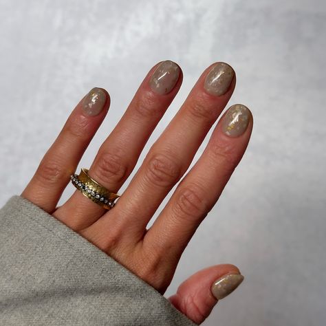 Glittering Greige This week's best seller! Get yours before they run out! Nail With Rhinestones, Grey Nail, Gray Nails, Nail Sizes, Rhinestone Nails, In Design, Glitter, Hand Painted, Nails