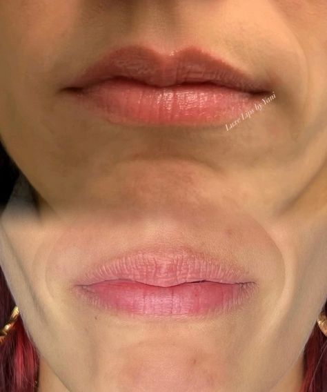 Healed results after a year of her lip blush tattoo 👄 Resultados después de un año de hacerse el tatuaje de labios conmigo 💕