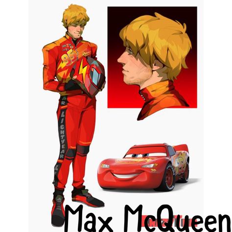 Crazy Tom Art, Cars Characters As Humans, Characters As Humans, Cars Cartoon Disney, Disney Characters As Humans, Cars Disney Pixar, Humanized Disney, Mcqueen Cars, Cartoon Characters As Humans