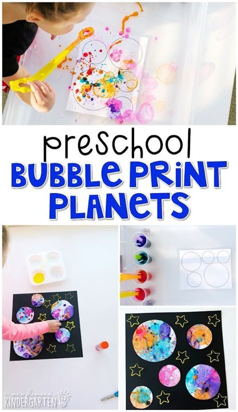 If you are looking for space activities for kids, you have come to the right place.  Madelynn loved this week full of hands-on learning about planets, stars, the sun and moon! **This post contains affiliate links for your convenience. View our full disclosure policy here.** Here were our plans for our space theme: And here are … | Science Crafts for Kids Space Provocations Kindergarten, Structured Play Ideas, Starry Night Craft Preschool, Space Crafts Preschool Astronaut, Pre K Solar System Activities, Pre K Space Crafts, Solar System Projects For Preschool, Space Art Prek, Outerspace Preschool Activities Learning