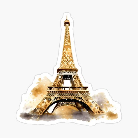 Get my art printed on awesome products. Support me at Redbubble #RBandME: https://www.redbubble.com/i/sticker/Glam-Gold-Eiffel-Tower-by-stickertrendy/165659948.EJUG5?asc=u Eiffel Tower Sticker, Gold Eiffel Tower, Eiffel Tower, My Art, Awesome Products, Tower, Art Prints, For Sale, Gold