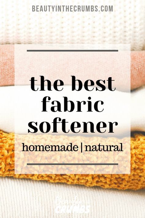 DIY Homemade Fabric Softener Fluffy Clothes, Laundry Softener, Diy Fabric Softener, Green Cleaning Recipes, Homemade Fabric Softener, Homemade Cleaners Recipes, Detergent Recipe, Fabric Softener Sheets, Laundry Scents