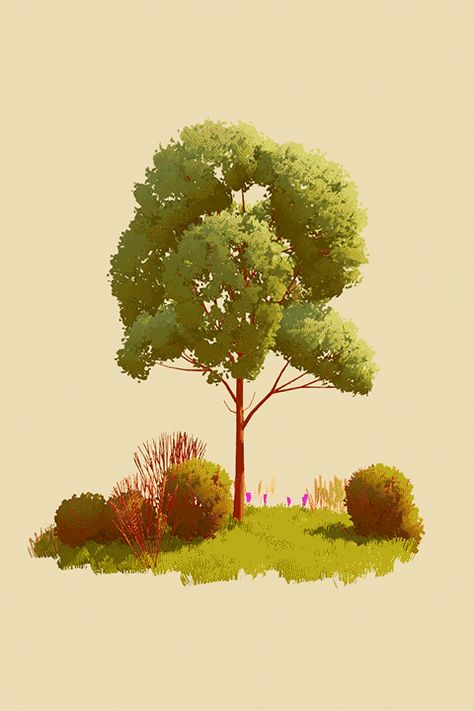 Image Effects, Graphic Design Jobs, Arbor Day, Graphic Design School, 3d Environment, 3d Tree, Video Game Design, Low Poly Art, Game Concept Art