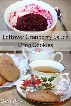 These cake-like Leftover Cranberry Sauce Drop Cookies are just the right combination of sweet and tart. Click through for the recipe! via @susanflemming Presents For Christmas, Leftover Cranberry Sauce, Cranberry Cookies, Christmas Food Gifts, Drop Cookies, No Cooking, Gifts For Christmas, Köstliche Desserts, Cranberry Sauce