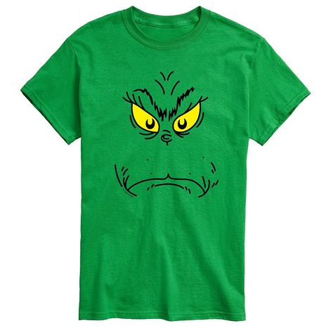 He will love showing off his style with this Men's Dr. Seuss The Grinch Grumpy Grinch Face Graphic Tee. FEATURES Crewneck Short sleeveFABRIC & CARE Solid Colors: Cotton ; Heather Colors: Cotton/Polyester Machine wash Imported Color: Green. Gender: male. Age Group: adult. The Grinch Face, Dr Seuss Grinch, Dr Seuss The Grinch, Grinch T Shirt, Grumpy Face, The Grinch Christmas, Grinch Face, Retro Surf, Face Graphic