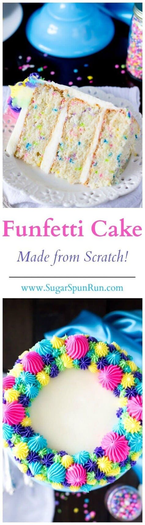 Funfetti Cake from Scratch (& A Very Merry Unbirthday) Fingertips Cake, Best Funfetti Cake, Cake Funfetti, Sugar Spun Run, Big Cake, Cakes To Make, Gateaux Cake, Funfetti Cake, Köstliche Desserts