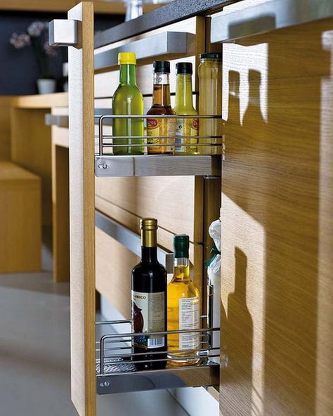 Pull Out Bottle Drawers Pull Out Kitchen Cabinet, Slim Storage Cabinet, Narrow Storage Cabinet, Kitchen Drawing, Drawers And Shelves, Kitchen Pulls, Kitchen Organisation, Kitchen Spices, Kitchen Drawers