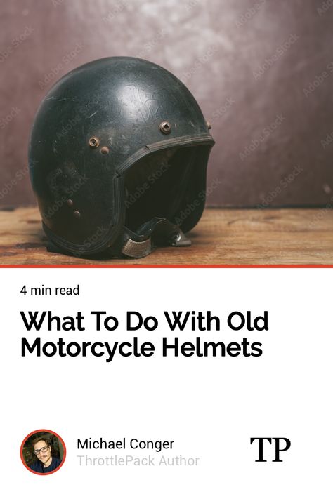 Your motorcycle helmet is supposed to be replaced every five years or after any crash. This begs the question of what to do with your old motorcycle helmets. Custom Helmet Paint, Helmet Paint, Custom Helmets, Old Motorcycles, Used Motorcycles, Motorcycle Gear, Motorcycle Helmet, Motorcycle Helmets, The Question