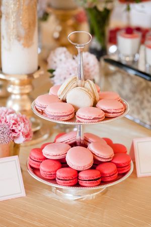 Pink Macarons | photography by http://www.ashleybartoletti.com Tea Party Desserts, Pink Macarons, Pink Macaroons, English Tea Party, Catering Buffet, Tea Party Birthday, Tiered Trays, Party Desserts, Cute Desserts