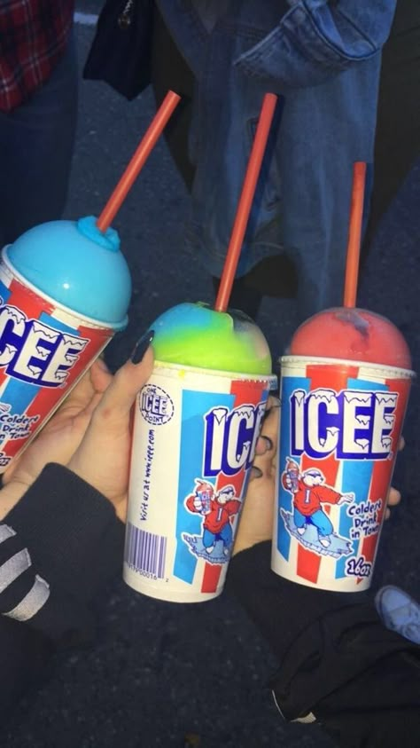 Icee Slushie Aesthetic, Slushie Aesthetic, Slushies Aesthetic, Icee Slushie, Slushy Drinks, Sleepover Snacks, Scrolling Through Pinterest, Candy Drinks, Sleepover Food