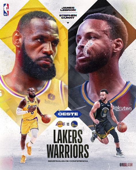 Lakers Vs Warriors, Sports Design Layout, Nba 2023, Rugby Design, Sports Design Ideas, Sport Portraits, Graphic Design Styles, Banner Design Inspiration, Sport Poster Design