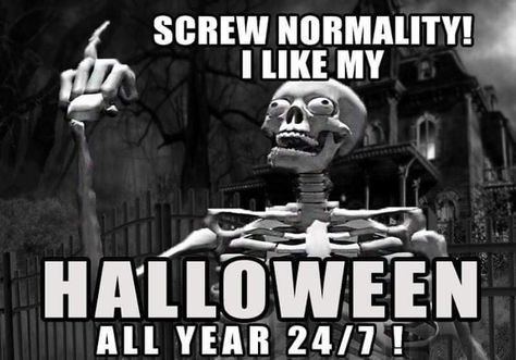 Waiting For Halloween Humor, Journaling Images, October First, Halloween Meme, Horror Memes, Witch Funny, Waiting For Halloween, Goth Things, Halloween Humor