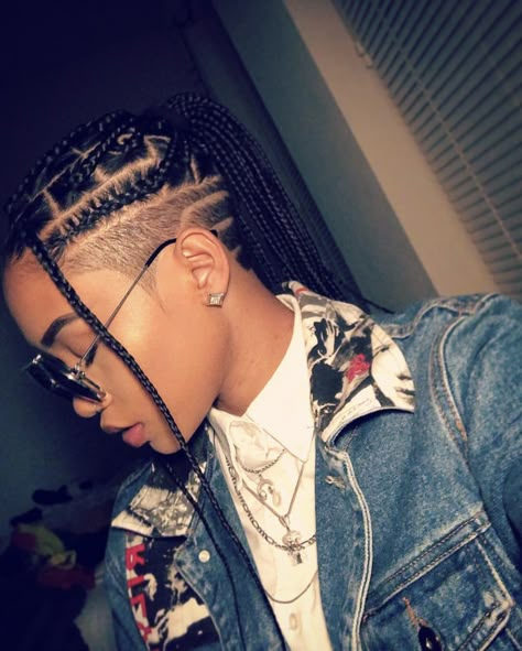 Stud Hairstyles Braids, Stud Braid Hairstyles, Studs Hairstyles, Stud Hairstyles, Beyonce Hair, Braids With Shaved Sides, Shaved Side Hairstyles, Shaved Hair Designs, Tapered Natural Hair