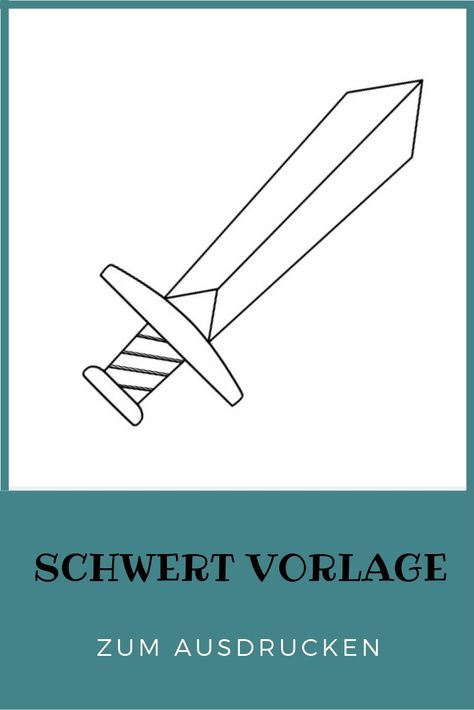 Schwert Vorlage zum Ausmalen & Basteln - Malvorlage - kostenlos Ausdrucken Homeschool History, Sunday School Crafts, School Crafts, Sunday School, Peace Gesture, Kindergarten, History