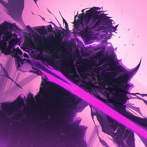 Shadow Warrior #ninja #demon #cool #characterdesign #fantastic #artwork #fantasy #aiart #digitalart #dailyart #artifialintelligence #digitalartist #midjourney #midjourneyart #myth #mythology #mythical #conceptart #swordsman Purple Knight Art, Futuristic Swordsman, Phonk Playlist, Void Knight, Shadow Kingdom, Purple Knight, Futuristic Armor, Shadow Warrior, Dark Magic