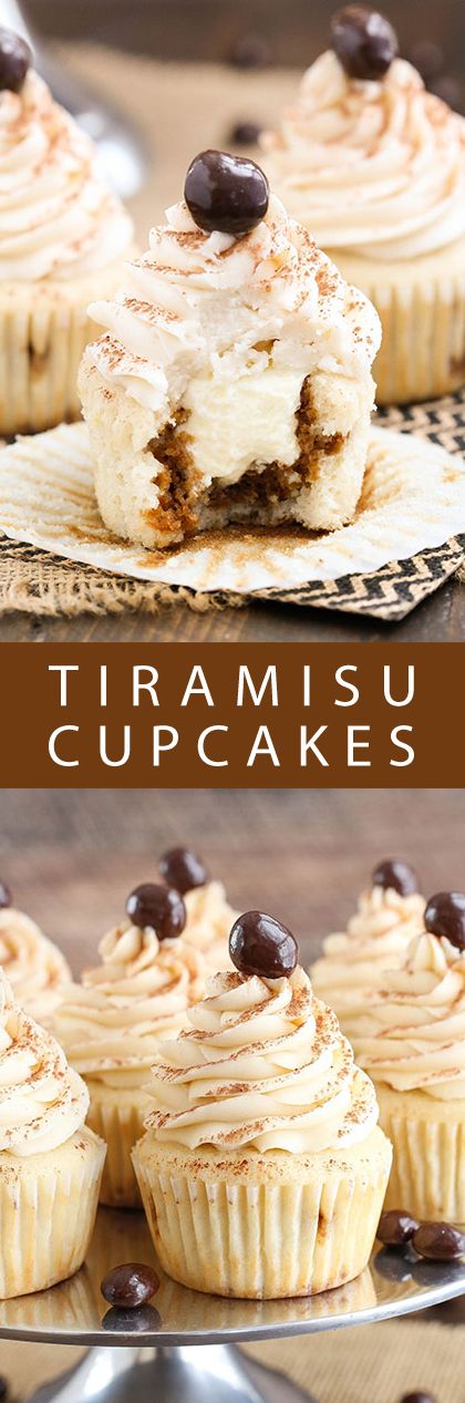 Tiramisu Filling, Mascarpone Buttercream, Tiramisu Cupcakes, Resipi Kek, Tiramisu Dessert, Yummy Cupcakes, Dessert Cupcakes, Vanilla Cupcakes, Eat Dessert