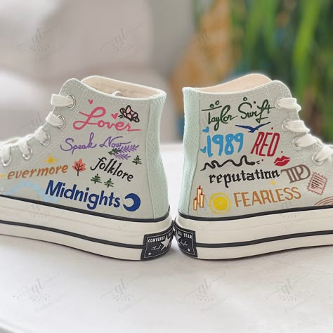 Thank you - Checkout - QT Embroidery Taylor Swift Embroidery Ideas, Taylor Swift Converse, Taylor Swift Shoes, Tyler Swift, Fan Outfits, Converse Boots, Embroidered Products, Custom Painted Shoes, Taylor Swift Birthday