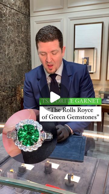 M.S. Rau Jewels on Instagram: "A phenomenally rare, vivid emerald green tsavorite garnet totaling 3.03 carats is the stunning centerpiece of this ring. Approximately 2.14 carats of gorgeous white accent diamonds surround the gem in a classic platinum setting. Exhibiting the perfect intense emerald green hue found only in the finest tsavorites, this gemstone is certified by the Gemological Institute of America (GIA) as untreated, meaning its color is entirely natural and has undergone no enhancements. The modified brilliant cut amplifies the incredible color of this remarkable stone.

visit our website for more info. item No. 31-4663.

Asking Price: $78,500

#msrau #finejewelry #finejewellery #garnetring #tsavoritegarnet #tsavoritegarnetring #raregmestones #rarejewels  # #luxuryjewelry #hig Classic Tsavorite Gemstones As A Gift, Tsavorite Gemstone Ring Fine Jewelry, Green Tsavorite Gemstone Jewelry, Tsavorite Garnet Ring, Emerald-cut Tsavorite Fine Jewelry, Luxury Green Tsavorite Gemstones, Columbian Emeralds, Tsavorite Garnet, White Accents