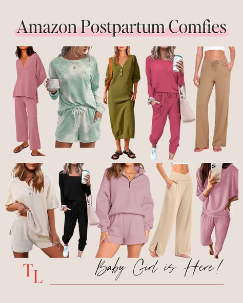 Baby girl is here - and here are my favorite postpartum comfy clothes!!!   POSTPARTUM CLOTHES | COMFY CLOTHES | AMAZON COMFY CLOTHES | AMAZON SETS | POSTPARTUM SETS  #LTKbaby #LTKfindsunder50 #LTKfindsunder100 Postpartum Comfy Outfits, Postpartum Going Home Outfit, Postpartum Loungewear, Amazon Sets, Postpartum Clothes, Clothes Comfy, Clothes Amazon, Post Partum Outfits, Fashion Terms