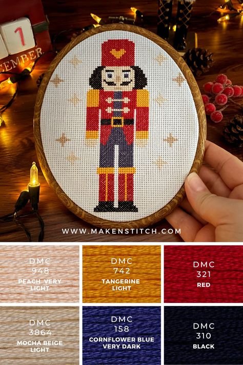 Dmc Color Palette Red, Dmc Christmas Color Palette, Dmc Christmas Palette, Dmc Color Palette, Embroidery Patterns Tutorials, Free Hand Embroidery Patterns, Free Hand Embroidery, Christmas Palette, Stitch Colors