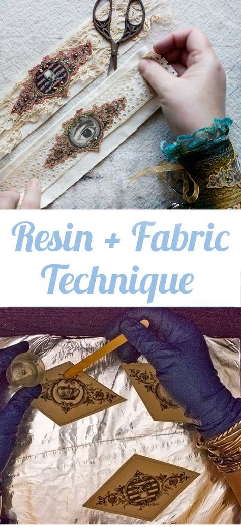 Resin plus Fabric Technique - Simple! - The Graphics Fairy Resin Techniques, Plastic Fou, Resin Jewerly, Resin Works, Geode Painting, Resin Arts, Diy Coffee Station, Diy Locker, Polymer Art