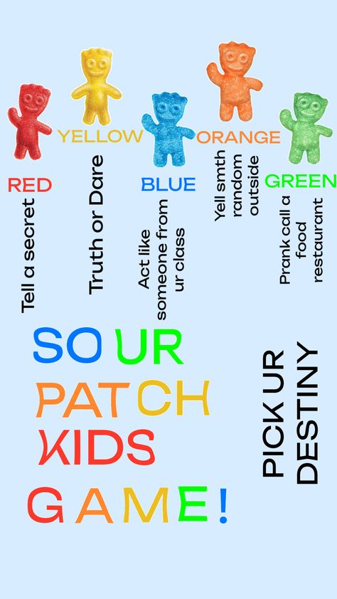 SOUR PATCH KIDS GAME! Sour Patch Kids Game, Fun Sleepover Activities, Skittles Game, Birthday Sleepover Ideas, Candy Games, Prank Calls, Kids Game, Sleepover Activities, Sour Patch Kids