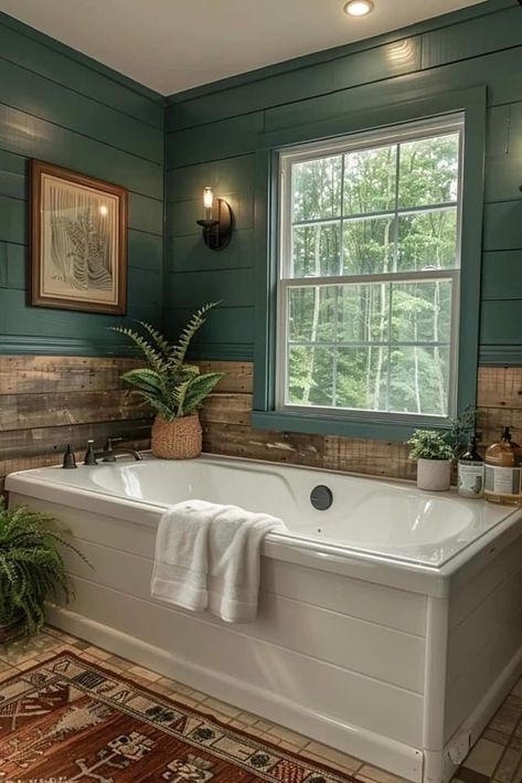 Garden Bathtub Master Bath, 2 Person Tub Bathtubs, Triangle Bathtub Corner Tub, Bathtub Nook Ideas, Home Inspiration Bathroom, Tile Around Tub Ideas, Corner Bathtub Ideas Master Bath, Rustic Tub Shower Combo, Large Bathtub Shower Combo