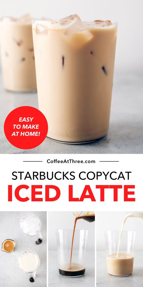 Iced Latte Starbucks, Iced Vanilla Latte Recipe, Caffeinated Drinks, Iced White Chocolate Mocha, Mocha Drink, Iced Latte Recipe, Iced White Mocha, Starbucks Latte, White Chocolate Sauce