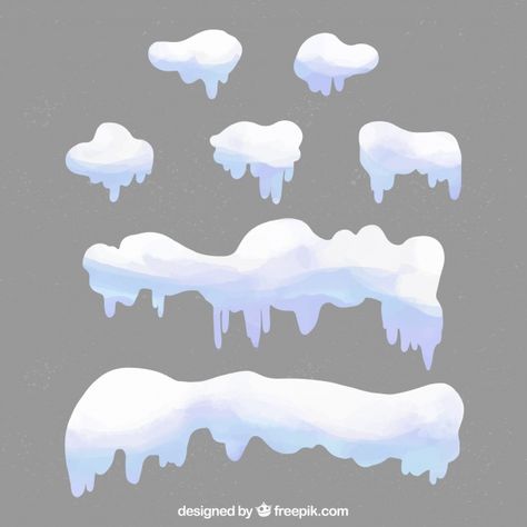 How To Draw Snowy Trees, Snowy Trees Illustration, Snow Art Drawing, Snow Concept Art, Snow Illustration Winter, Snow Doodles, Winter Wonderland Illustration, Snow Digital Art, Snow Animation