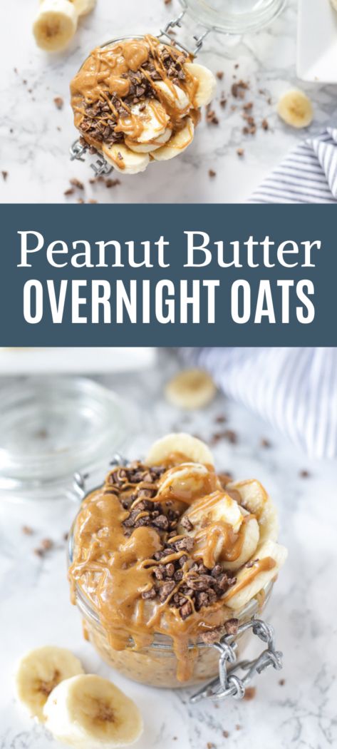 Peanut Butter Overnight Oats recipe is a simple and easy breakfast perfect for busy mornings. Prepare at night and it  is ready to grab and go in the morning. #ablossominglife #peanutbutter #overnightoats  #breakfast Peanut Butter Overnight Oats Recipe, Breakfast Peanut Butter, Making Peanut Butter, Peanut Butter Overnight Oats, Gluten Free Meal Plan, Breakfast Prep, Healthy Recipes On A Budget, Oats Recipe, Peanut Butter Lovers