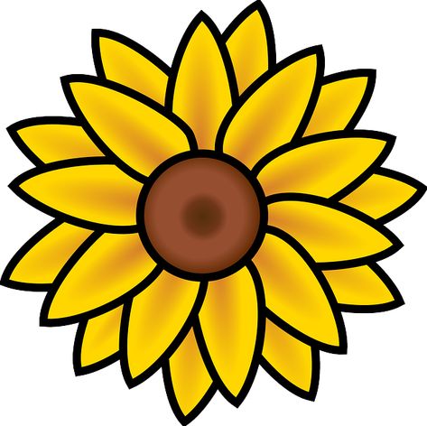 Free Image on Pixabay - Sunflower, Summer, Nature, Yellow Sunflower Cartoon, Sunflower Stencil, Easy Flower Drawings, Clip Art Library, Quote Coloring Pages, Classroom Crafts, Cartoon Drawing, Flower Clipart, Free Quilting