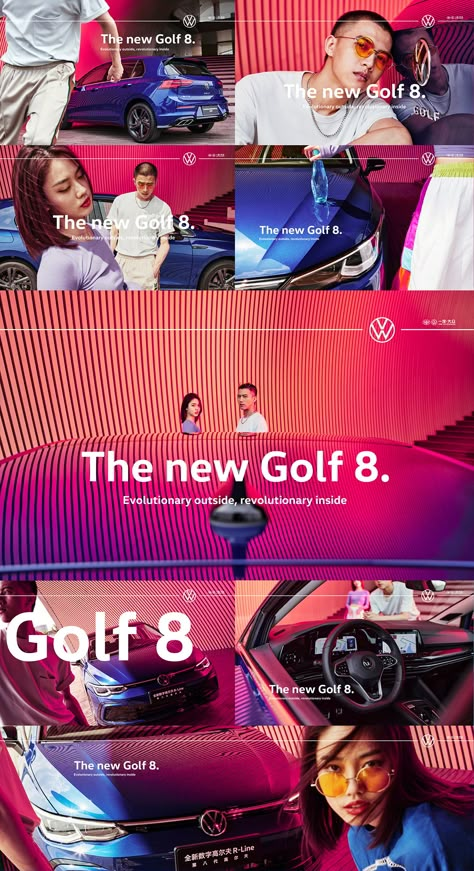 The new Golf 8 on Behance Car Key Visual, Car Print Ads, Graphic Branding, Car Advertising Design, Golf 8, Advertising Fashion, Family Projects, Social Media Art, Cars Brand