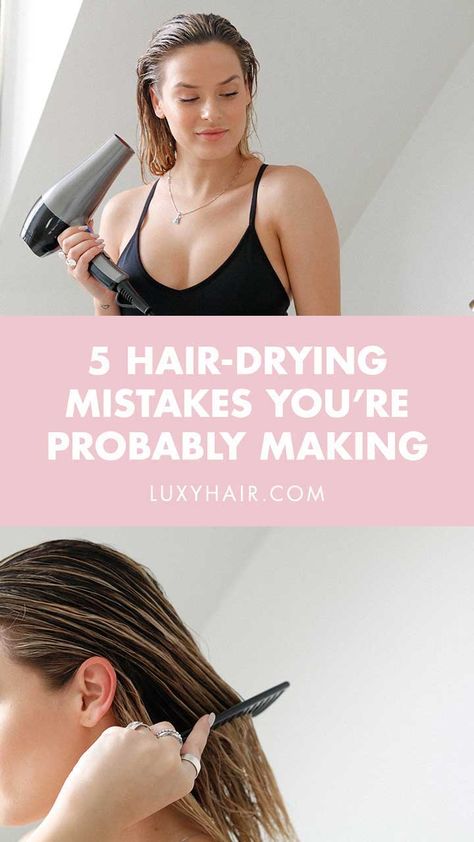 Hair Drying Tips, Blow Drying Hair Tips, Blow Drying Tips, Diy Hair Dye, How To Look Attractive, Quick Hair, Hair Mistakes, Hair Milk, Luxy Hair