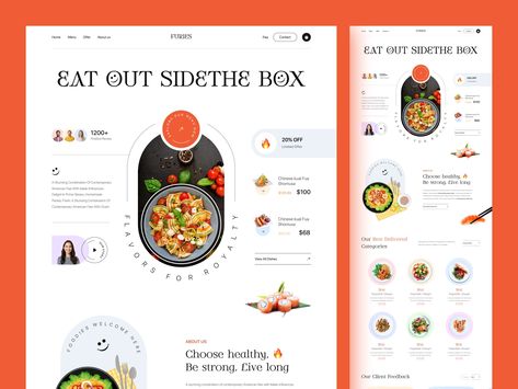 Website Design: Landing Page | Home Page | Restaurant UI Restaurant Landing Page, Recipe Website Design, Home Page Design Website, Restaurant Web Design, Food Landing Page, Website Design Landing Page, Food Website Design, Home Page Design, Landing Ideas