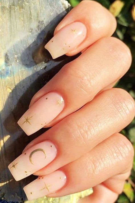 Gel Nails Ideas, Natural Nail Designs, Moon Nails, Fall Gel Nails, Nail Art Gel, Pretty Gel Nails, Star Nails, Gel Nail Designs, Best Acrylic Nails