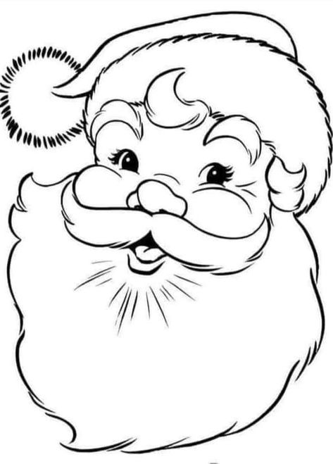 Santa Claus Coloring Pages, Santa Claus Coloring, Santa Claus Drawing, Santa Coloring, Kids Christmas Coloring Pages, Christmas Coloring Pages For Kids, Santa Faces, Santa Paintings, Santa Coloring Pages