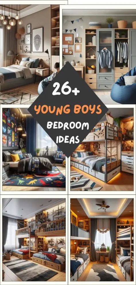 26+ Young Boys Bedroom Ideas: Creative and Fun Designs for a Cool Space - Girl Bunk Beds, Boys Room With Bunk Beds, Girl Bunk Bed Rooms, Kids Bedroom Bunk Bed, Boys Bedroom Bunk Beds, Boys Space Bedroom, Bedroom Ideas Creative