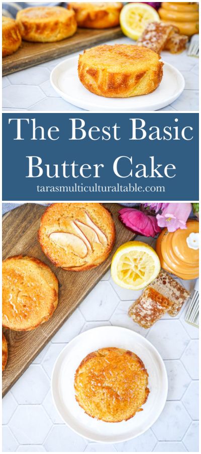 A recipe for The Best Basic Butter Cake from the cookbook, The Dessert Game- Tara's Multicultural Table- These butter cakes are baked until golden and brushed with honey. Koi Dessert Bar, Butter Cakes, Christmas Recipes Easy, Butter Cake Recipe, Bowl Cake, Banana Dessert, Desserts For A Crowd, Lava Cakes, Snack Cake