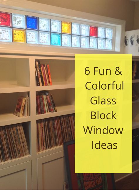 5 fun and colorful glass block window ideas Block Window Ideas, Colored Glass Block, Painted Glass Blocks, Bathroom Industrial Chic, Doctor Office Design, Glass Blocks Wall, Cozy Boho Living Room, Glass Block Windows, Color Window