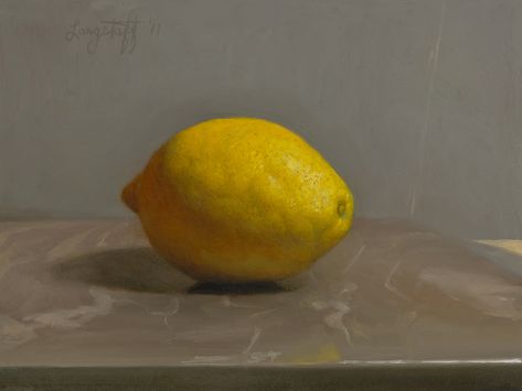 lemon on table Joshua Langstaff Lemon Reference Photo, Still Life Single Object, Sketch Object, Lemon Still Life, Fruit Paintings, Yellow Things, Still Life Pictures, Natural Objects, Lemon Painting