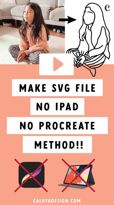 How To Draw Your Own Svg, Line Drawing From Photo Diy, How To Turn A Drawing Into An Svg, How To Make Illustration From Photo, How To Make Outline Of Photo, Diy Line Art How To Make, Turn Picture Into Svg, Line Art Svg Free, How To Make Line Art From Photo