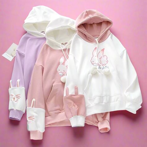 Want or Need? 💗 Kawaii Bunny Rabbit Hoodie on our shop 💖 Get yours👉Link in bio @taiku.shop . . Tags #kawaii #kawaiiaesthetic #kawaiicute #KawaiiVibes #KawaiiAddiction #KawaiiCuteness #kawaiithings #kawaiiroom #Cute #cutenessoverload #kawaiioftheday #pinkaesthetic #kawaiifashion #kawaiistyle #pastellover #pastelaesthetic #kawaiishop #kawaiipastel #cuteaesthetic #taiku #plushiesofinstagram #animal #clothes #bunny #cuddly #clothing #fluffy #cozy #fashion #fashionable Rabbit Hoodie, Kawaii Hoodie, Bunny Hoodie, Japanese Sweet, Kawaii Bunny, Kawaii Plushies, Kawaii Room, Kawaii Aesthetic, Kawaii Shop