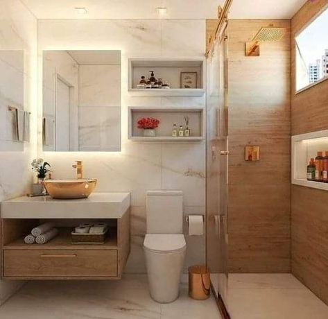 Apartemen Studio, Toilet And Bathroom Design, Bathroom Design Small Modern, Small Bathroom Interior, Washroom Design, Bathroom Redesign, Bathroom Design Decor, Toilet Design, Bathroom Inspiration Decor