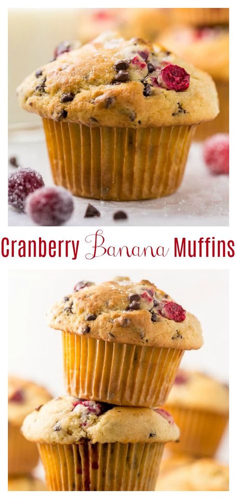 Cranberry Banana Muffins, Banana Cranberry Muffins, Cranberry Recipes Muffins, Best Banana Bread Recipe, Banana Bread Pudding, Recipes Banana, Baker By Nature, Banana Bread Recipe Healthy, Banana Muffin