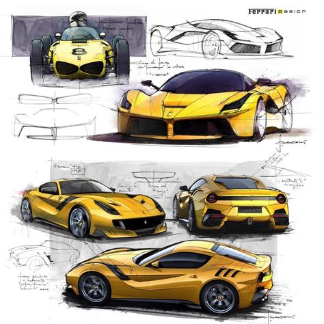 Flavio Manzoni Sketch, Flavio Manzoni, Ferrari Sketch, Ferrari Italia, 812 Superfast, How To Sketch, Automotive Illustration, Design Sketching, White Ferrari