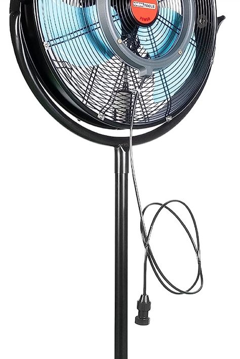 OEMTOOLS 23978 20” Tilting Pedestal Misting Fan, Outdoor Fans for Patios, Waterproof Misting Fans for Outside, Fan With Mist, Fan Misters For Cooling, Outdoor Fan With Mister For Patio, Waterproof Outdoor Fans, Misting Fan, Outdoor Fan, Outside Patio, Inside Outside, Outdoor Spaces, Mist, The Outsiders, Water Resistant