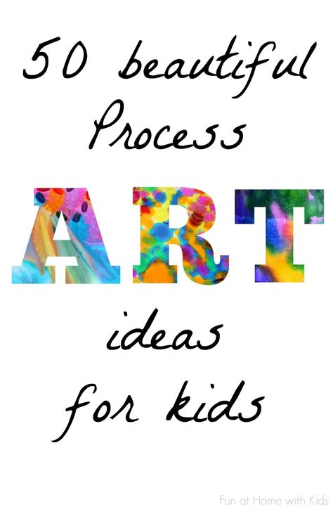 50 Easy Process Art Activities for Kids from Fun at Home with Kids Process Art Activities, Easy Process Art, Classe D'art, Deep Space Sparkle, Home With Kids, Homeschool Art, Kindergarten Art, Art Activities For Kids, Toddler Art