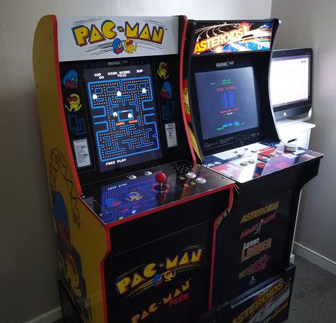 1980s Arcade, Arcade 1up, Saved Images, Arcade Cabinet, Classic Video, Classic Video Games, Pac Man, Arcade Games, Creative Space