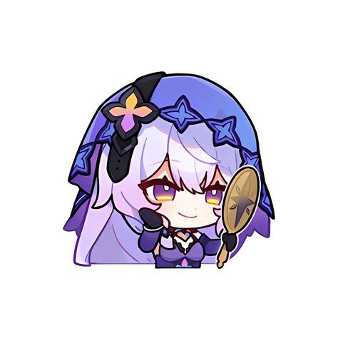 Chibi Expressions, Black Swan Honkai Star Rail, Chibi Stickers, Emoji Stickers, Honkai Impact, Honkai Star Rail, Black Swan, Star Rail, Purple Aesthetic